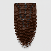 Seamless Clip in Extension - Deep Curly 28” Light Brown