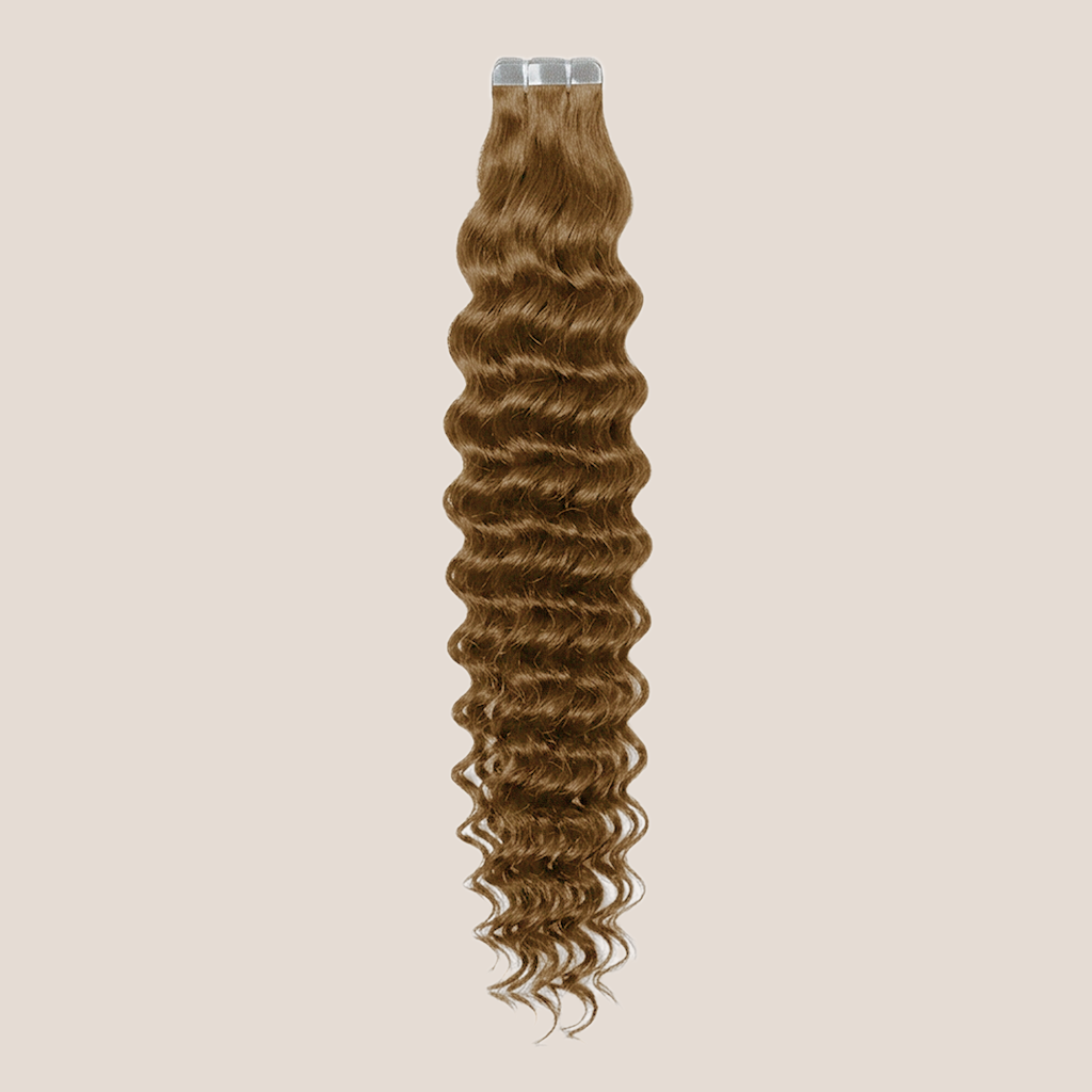 Tape in Extension - Deep Curly 24” Golden Blonde (150g)
