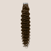 Tape in Extension - Deep Curly 30” Light Ash Brown (200g)