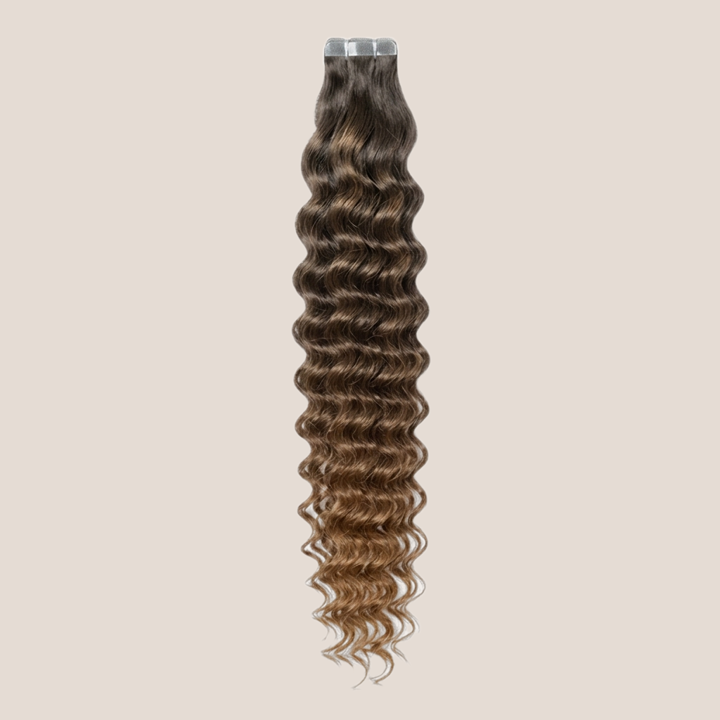 Tape in Extension - Deep Curly 16” Bronde (150g)