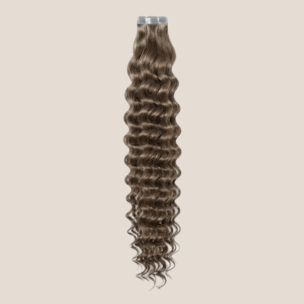 Tape in Extension - Deep Curly 16” Latte (150g)
