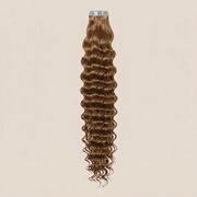 Tape in Extension - Deep Curly 16” Light Brown V2 (150g)