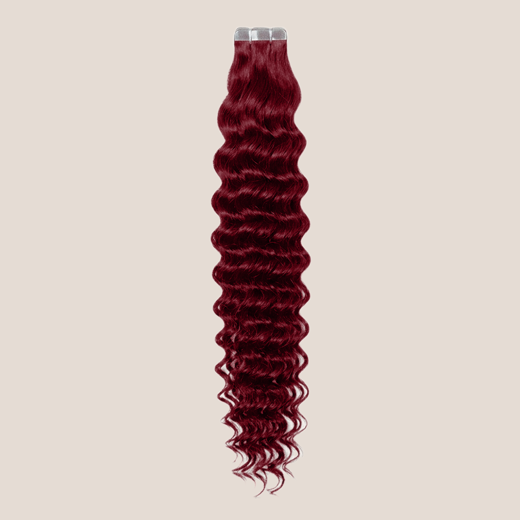 Tape in Extension - Deep Curly 20” Deep Red (150g)
