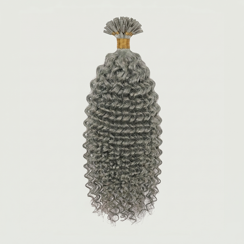 K-Tip - Deep Curly 28” Silver Blonde (200g)