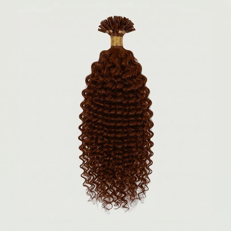 K-Tip - Deep Curly 16” Light Chestnut Brown (150g)