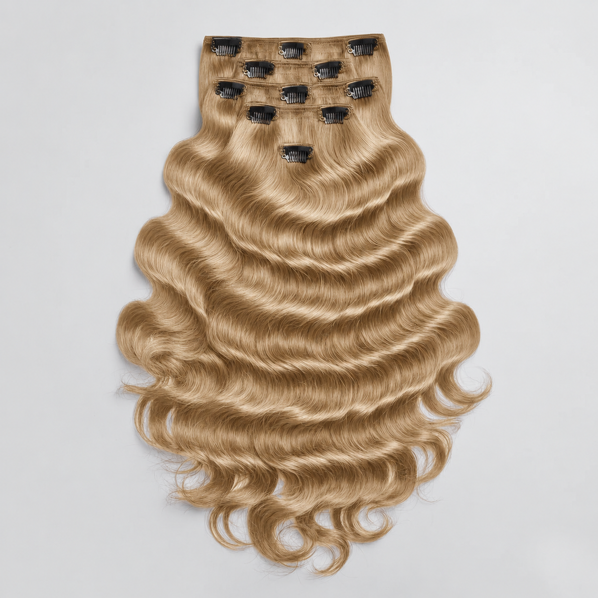 Seamless Clip in Extension - Kim K Wavy 28” Dirty Blonde (150g)