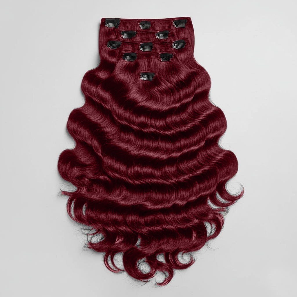 Tape in Extension - Kim K Wavy 26” Deep Red
