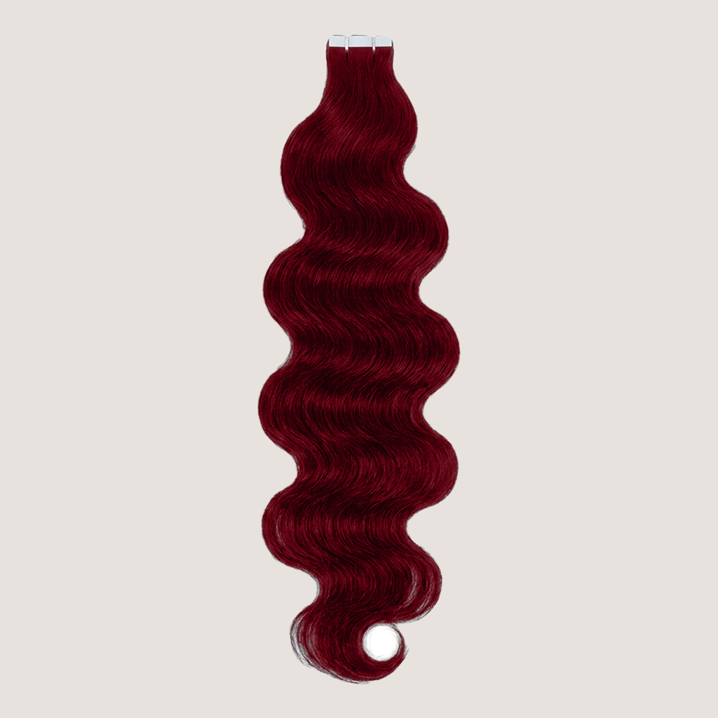 Tape in Extension - Kim K Wavy 20” Deep Red (150g)