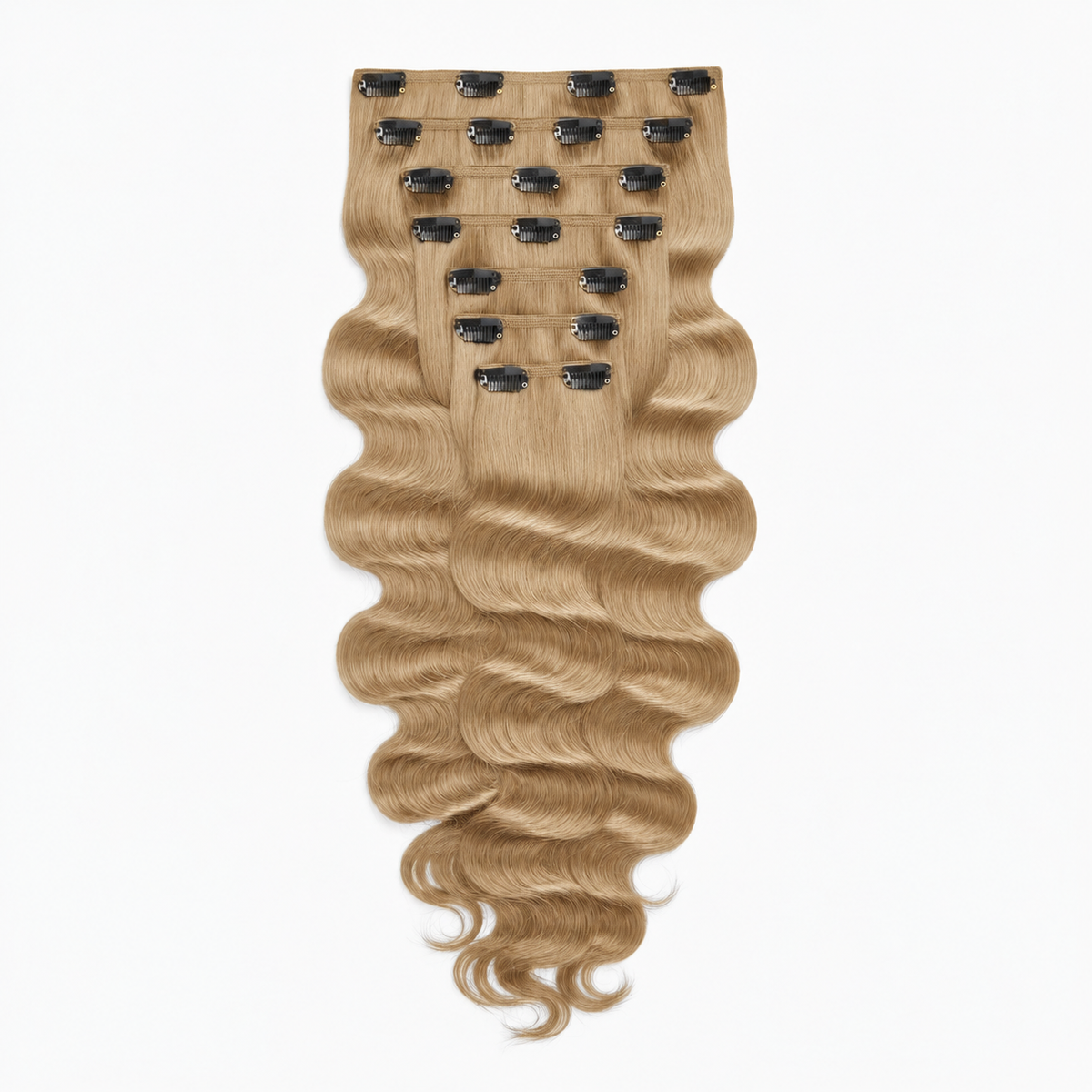 Seamless Clip in Extension - Natural Wavy 30” Dirty Blonde (150g)
