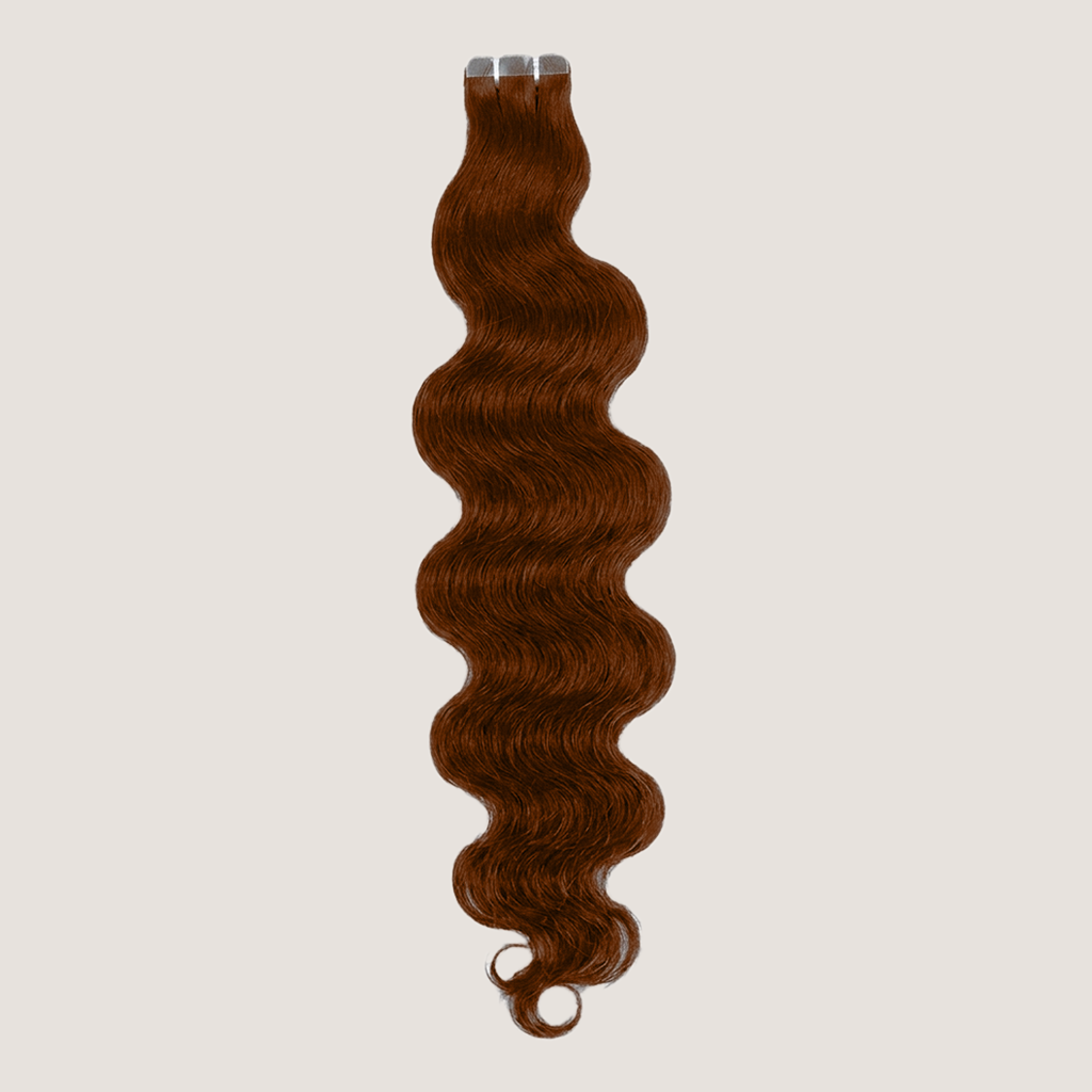 Tape in Extension - Natural Wavy 22” Light Chestnut Brown (150g)