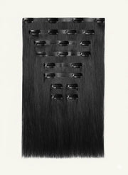 Seamless Clip in Extension - Straight 16” Natural Black