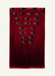 Seamless Clip in Extension - Straight 30” Bright Red