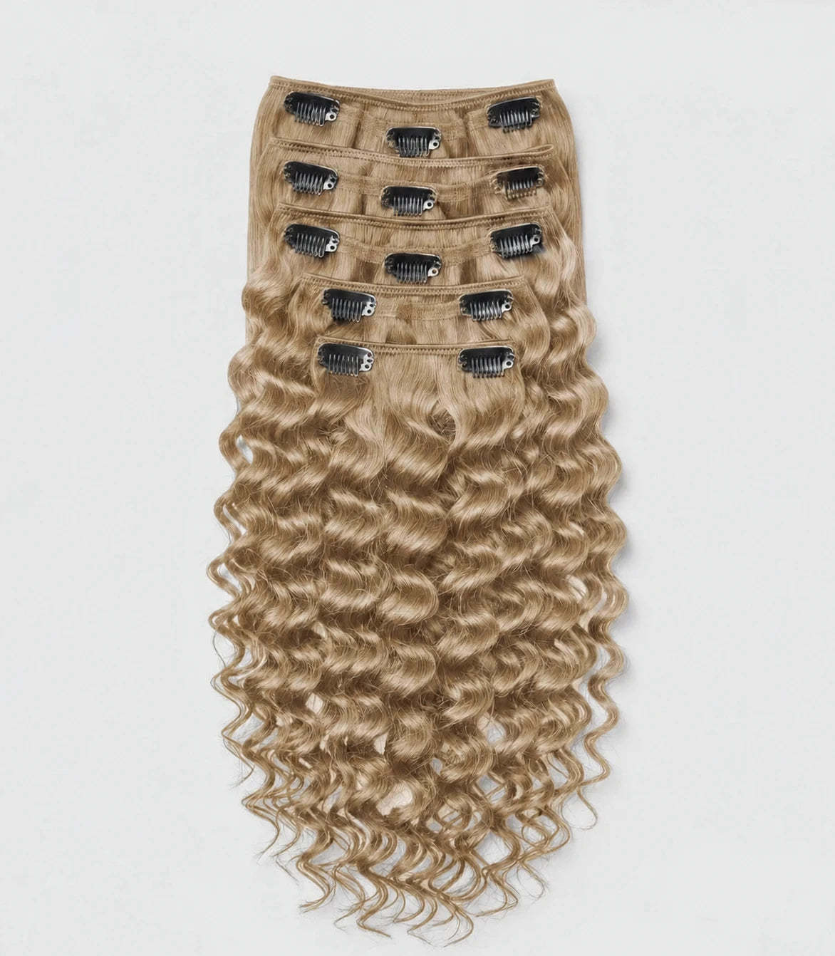 Seamless Clip in Extension - Water Wavy 30” Dirty Blonde (150g)