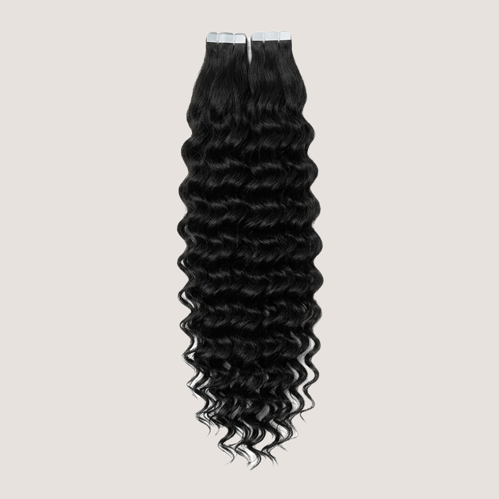 Tape in Extension - Water Wavy 28” Jet Black (150g)