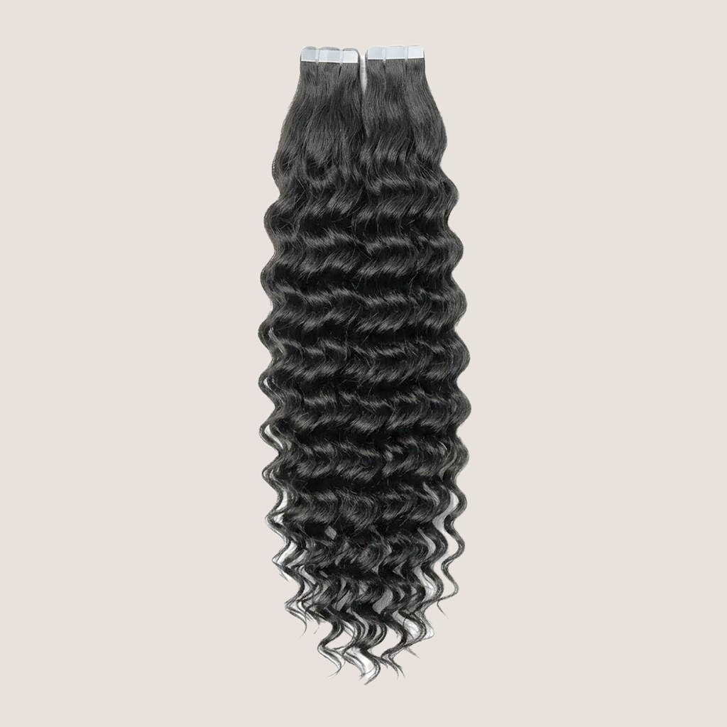 Tape in Extension - Water Wavy 26” Natural Black (100g)