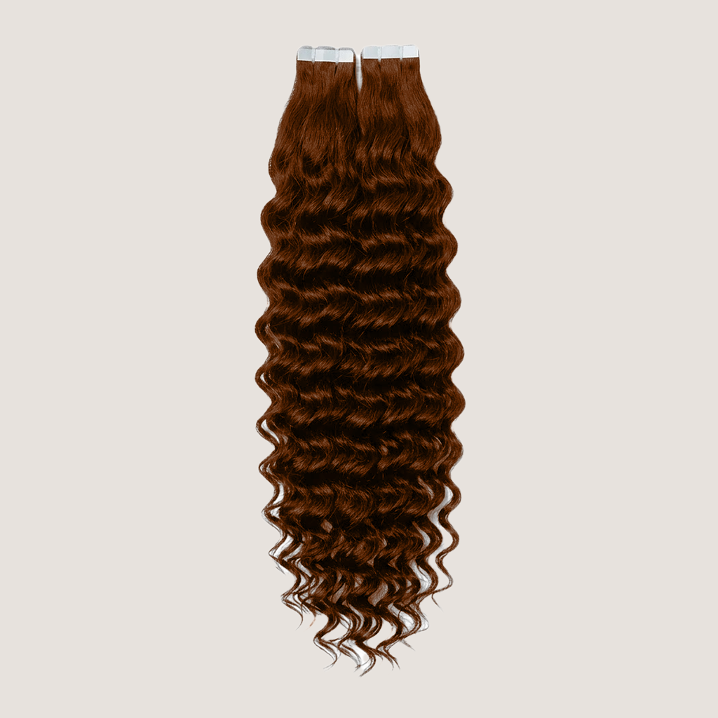 Tape in Extension - Water Wavy 22” Light Chestnut Brown (150g)