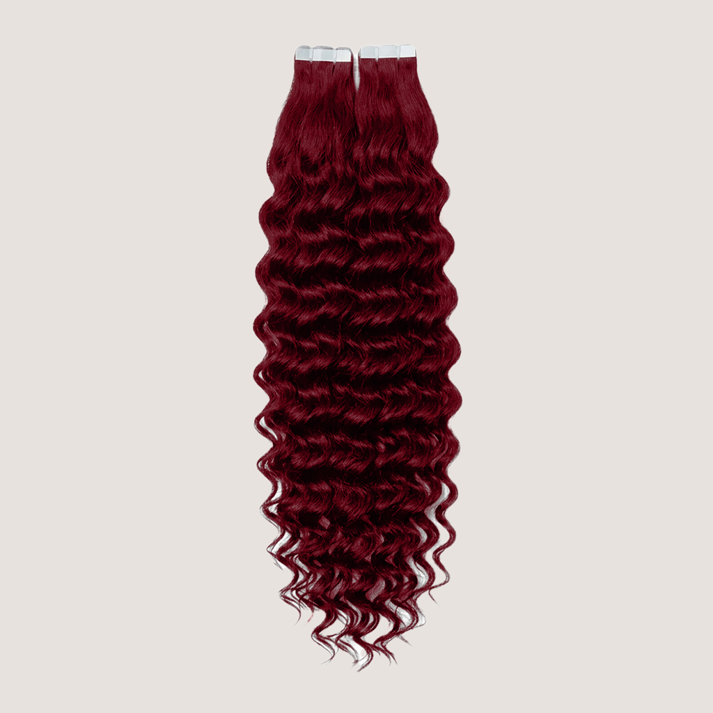 Tape in Extension - Water Wavy 24” Deep Red (100g)