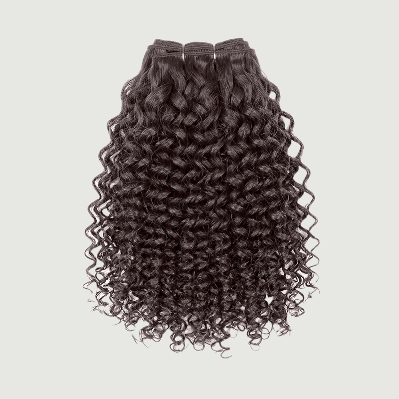 Weft - Deep Curly 32” Dark Chestnut Brown (150g)