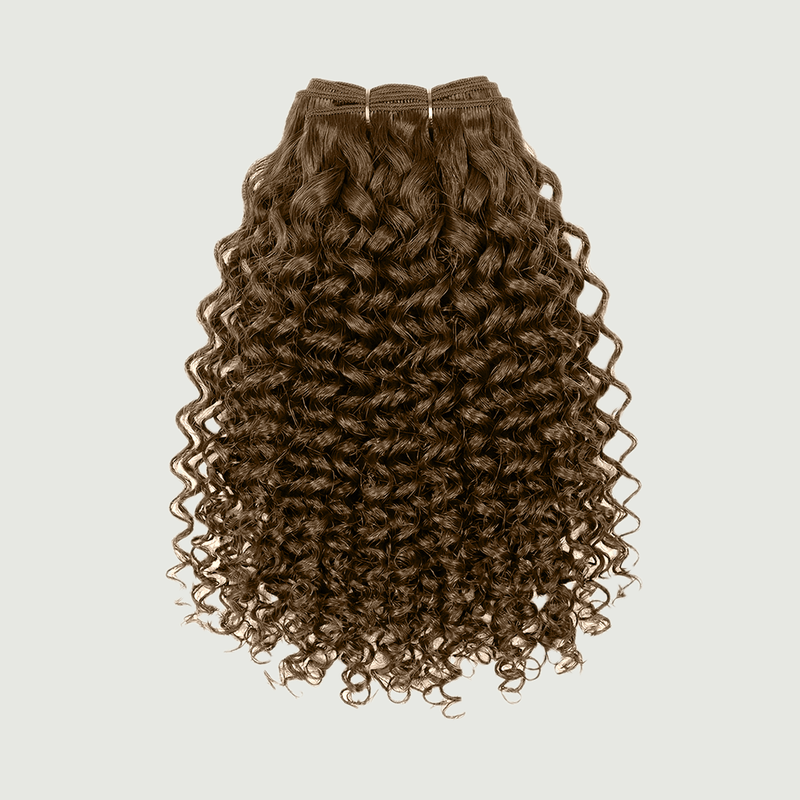 Weft - Deep Curly 28” Medium Brown (200g)