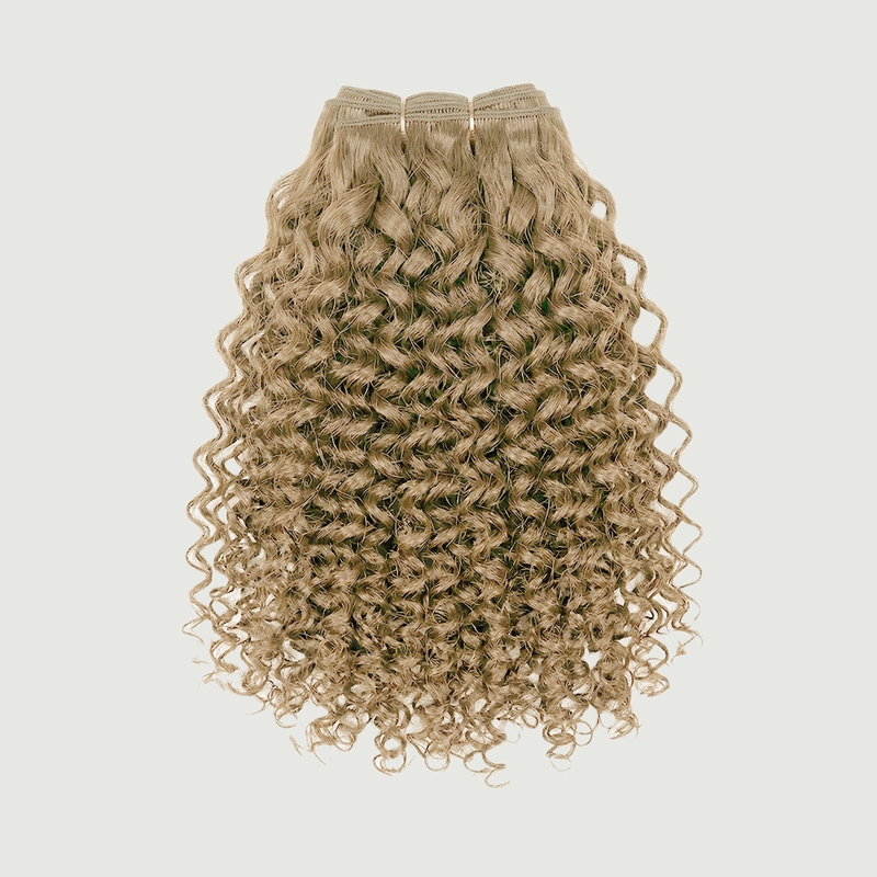 Weft - Deep Curly 16” Platinum Blonde (150g)