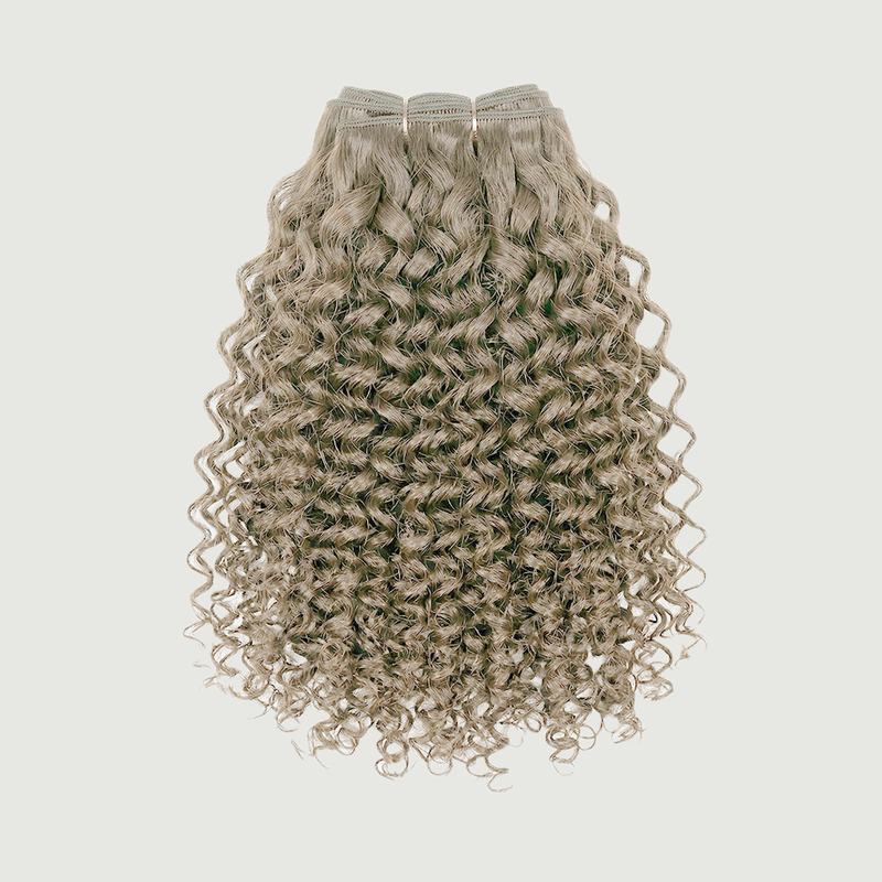 Weft - Deep Curly 28” Silver Blonde (150g)