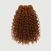 Weft - Deep Curly 32” Light Chestnut Brown (150g)