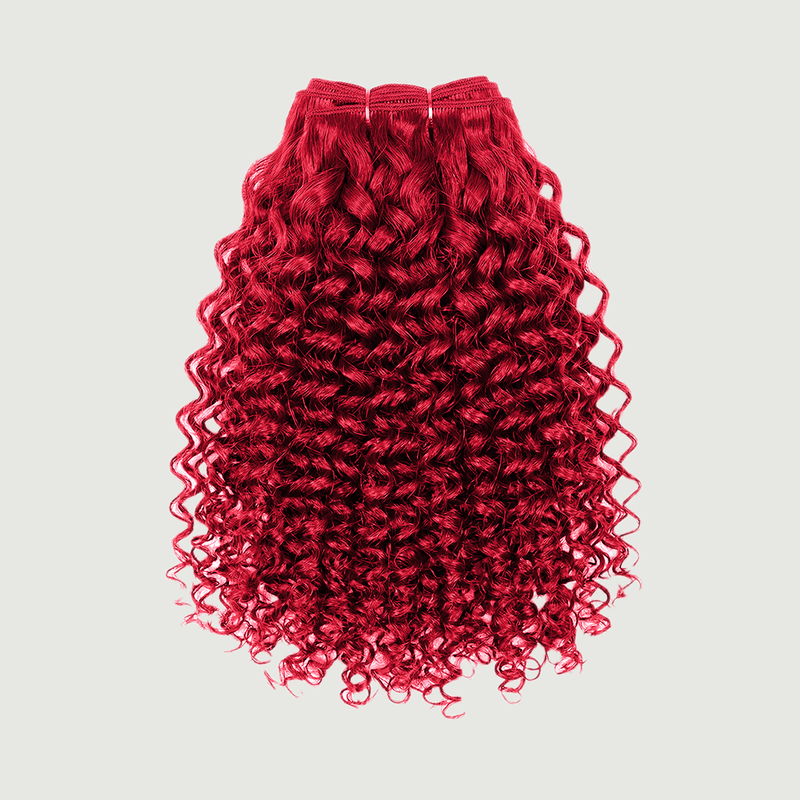 Weft - Deep Curly 28” Bright Red (200g)