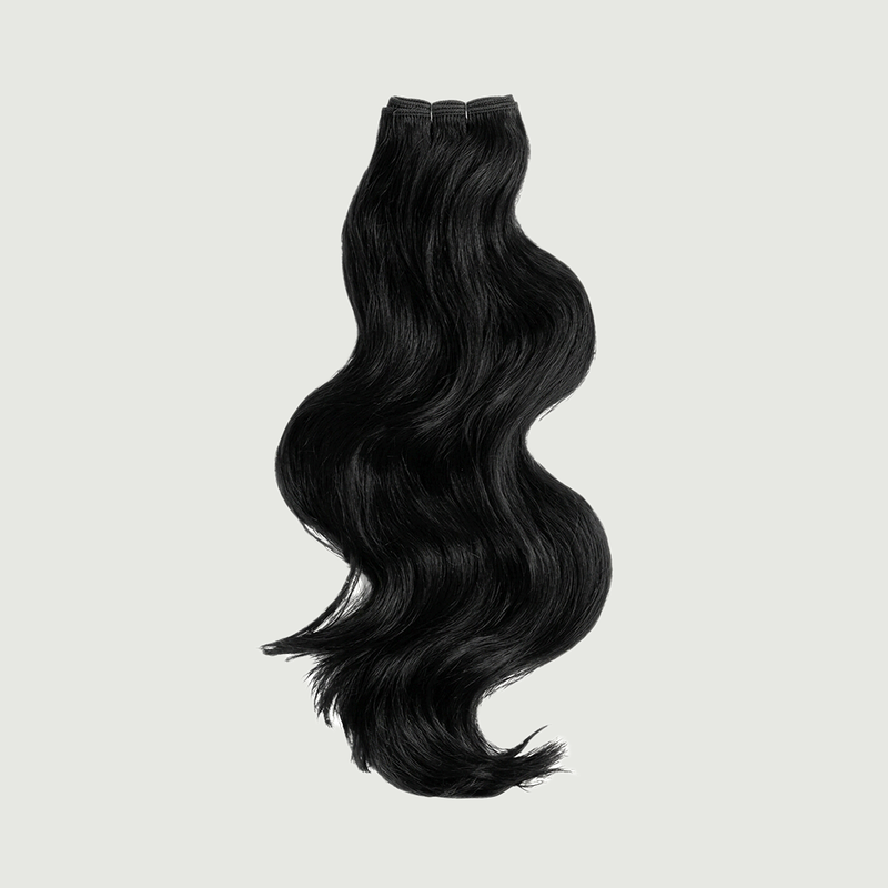 Weft - Natural Wavy 16” Ash Black (200g)