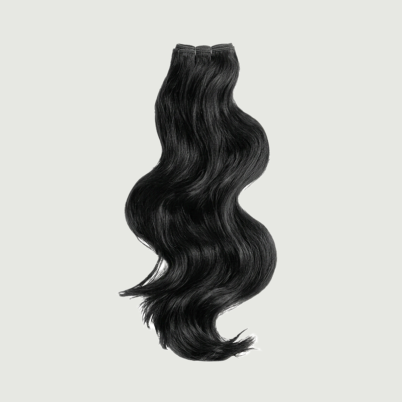 Weft - Natural Wavy 16” Natural Black (200g)