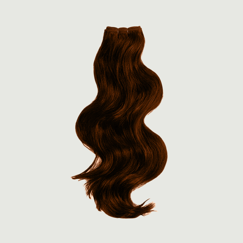 Weft - Natural Wavy 30” Light Chestnut Brown (150g)