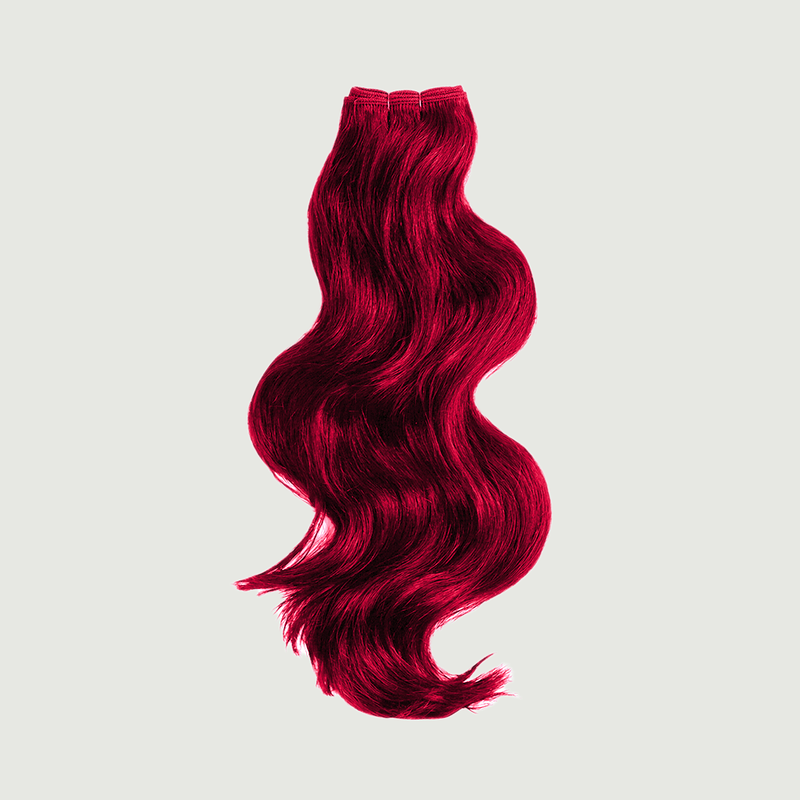 Weft - Natural Wavy 28” Bright Red (100g)